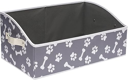 Morezi Cesta de juguetes para perros y caja de juguetes para perros, cesta de juguetes para perros, perfecta para organizar juguetes para mascotas,