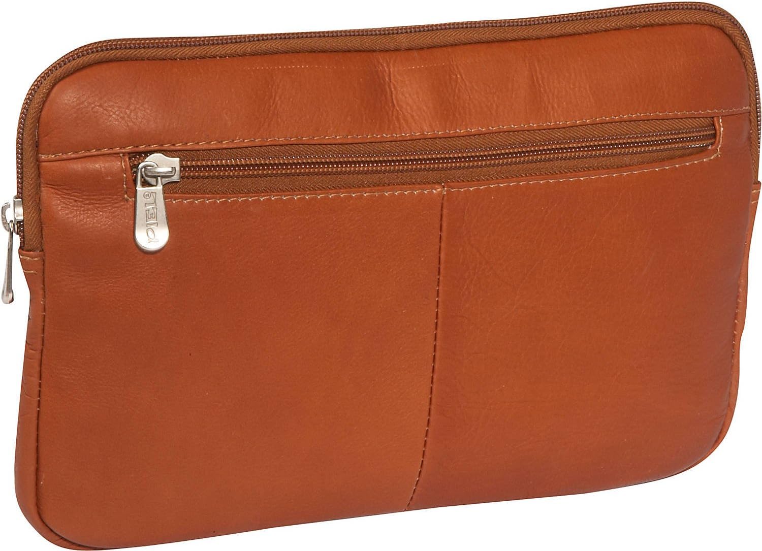 Best Cyber Deals 🔥 Piel Leather Mini Zip Laptop Sleeve, Saddle, One Size