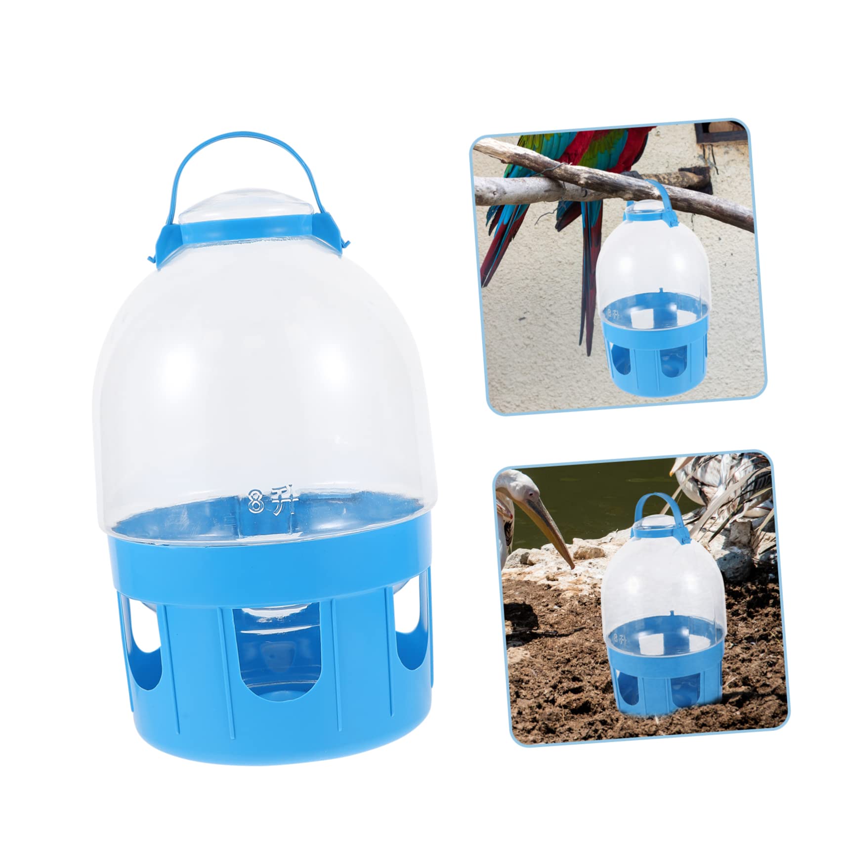 Wasserspender für Tauben mit Großer Kapazität Abnehmbar und PVC Runde Form für Trinkwasserversorgung von Vögeln und Tauben zu Hause Zufällige Farbe