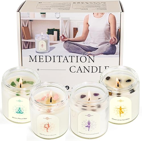 Miniatura 10 de Paquete de 4 velas aromáticas para el hogar, juego de velas de lavanda para mujeres, velas aromáticas de 28 onzas con aroma a manzanas y canela para