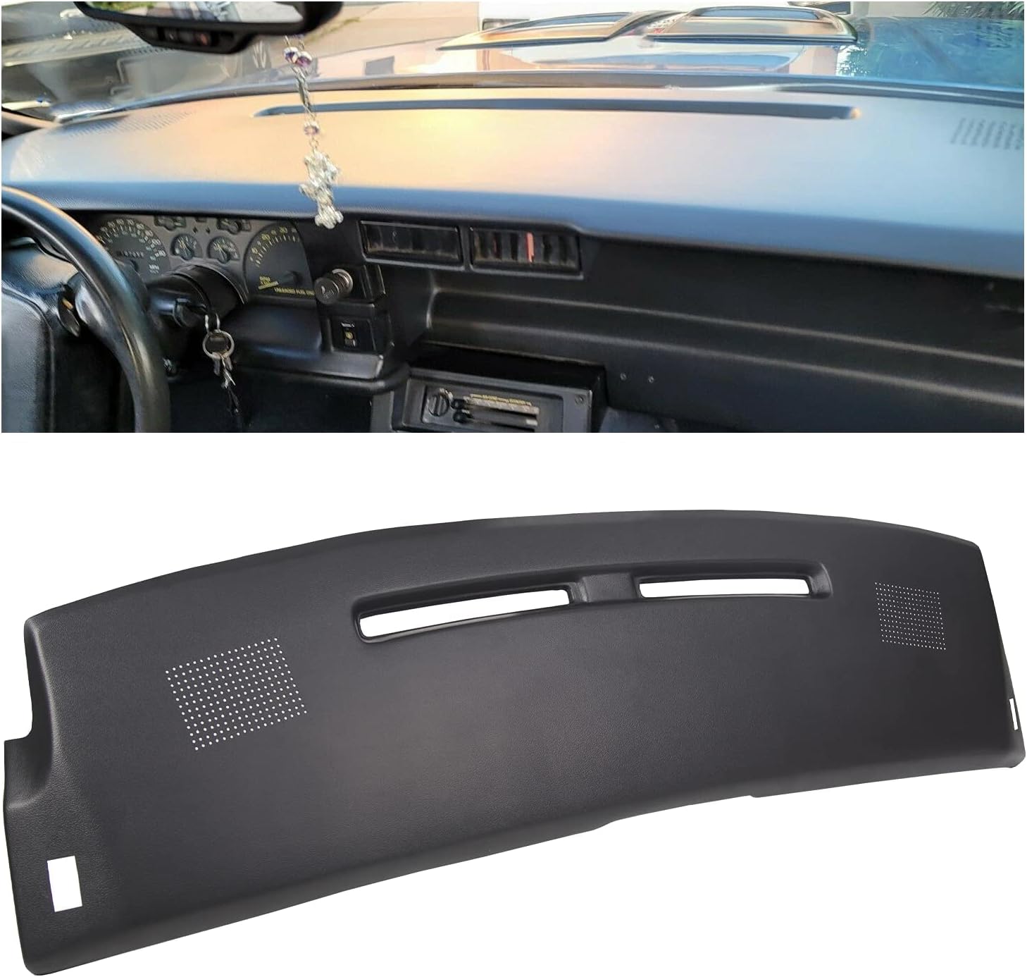 Dashboard Cover Cap Compatible with 1984-1992 Chevy Camaro Replacement Shell Bezel Dash Pad Overlay Cover