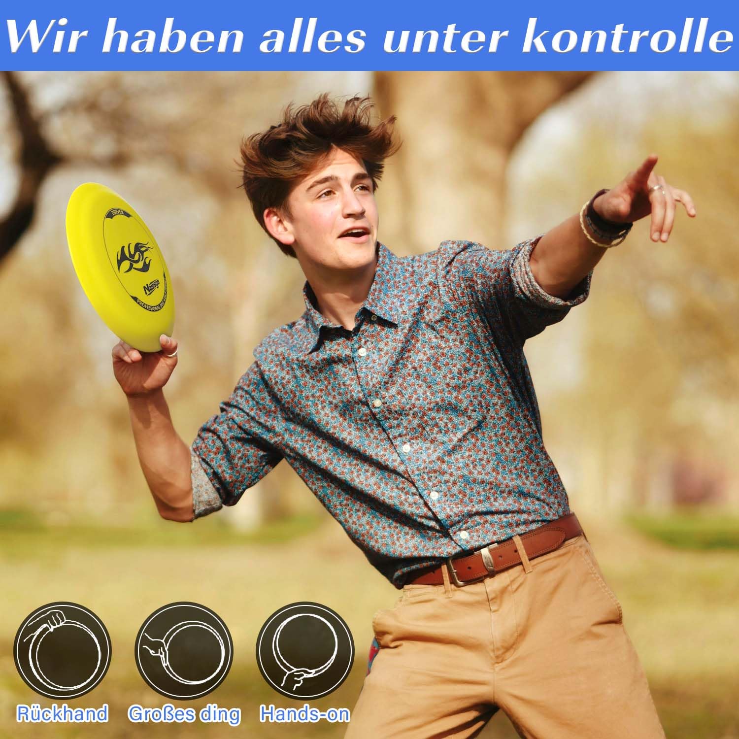 Ensemble de 6 disques de disc golf, set de disc golf professionnel, putter, mid-range, driver, disque de disc golf de taille régulière pour adultes et enfants Naissgo Ensemble de 6 disques de