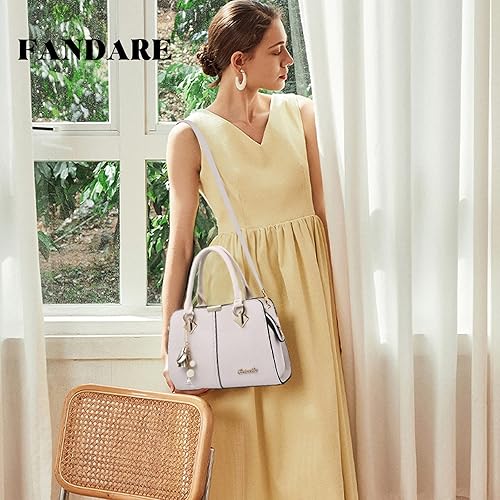 Miniatura 2 de FANDARE Bolso elegante para mujer, bolso de hombro, bolso cruzado de viaje, bolso de mensajero para compradores, impermeable, de piel sintética