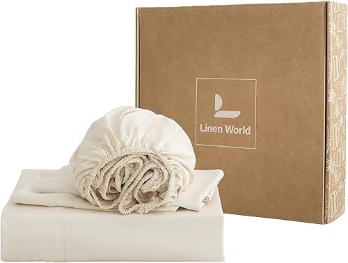 Juego de sábanas refrescantes de 400 hilos, rayón derivado del bambú, bolsillo profundo de hasta 16 pulgadas, 4 piezas suaves y sedosas,