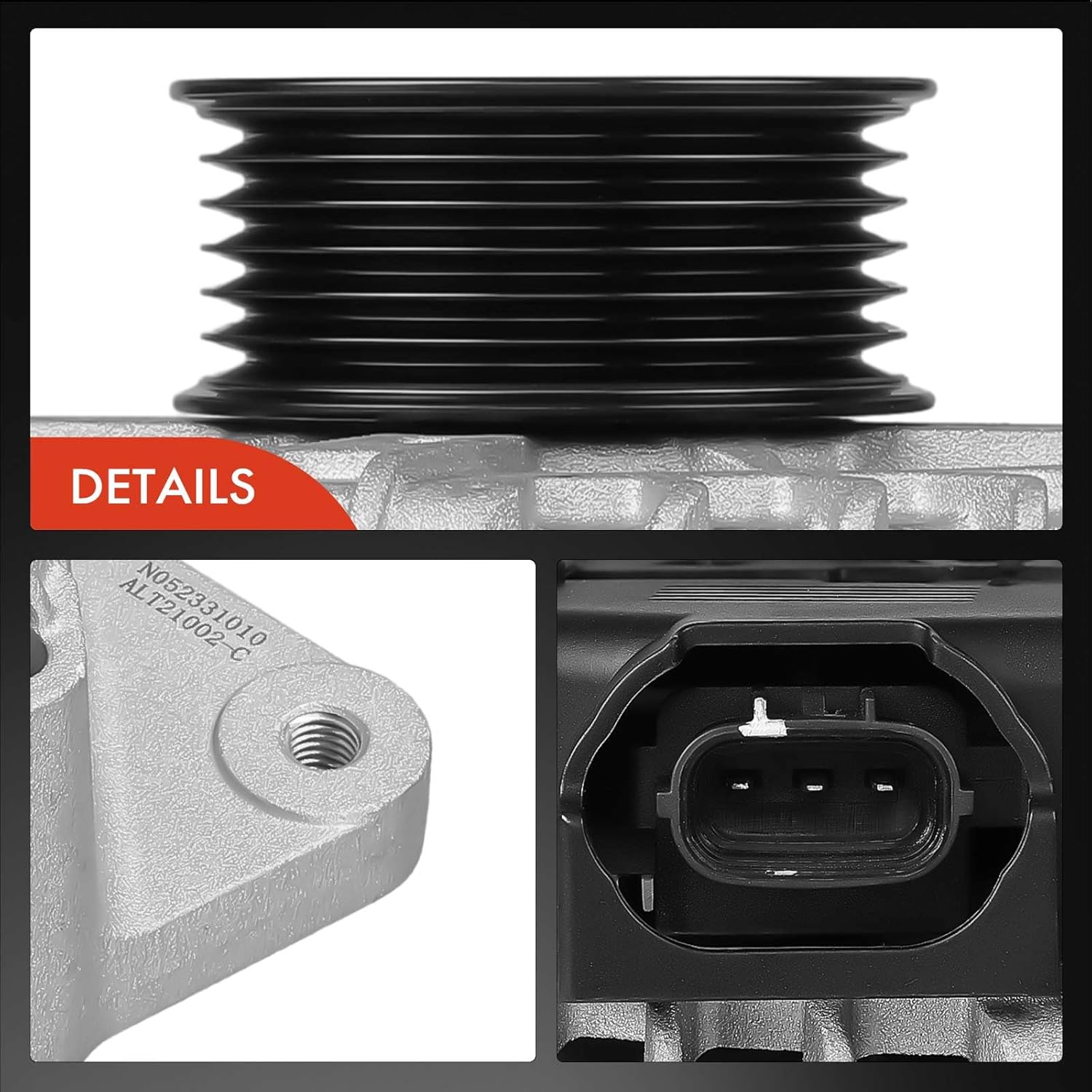 A-Premium Alternator Compatible with Kia Soul 2017-2019 & Hyundai Tucson 2016-2021, 2.0L, 12V 150A