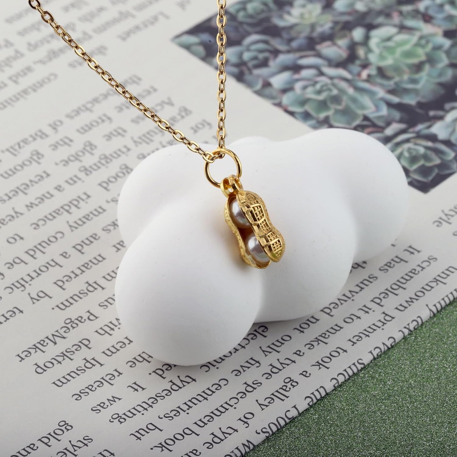 Peanut Necklace Peanut Gift Peanut Lovers Gift Peanut Jewelry Gifts Funny Peanut Gifts Peanut Pearl Peanut Chain Necklace - Image 6