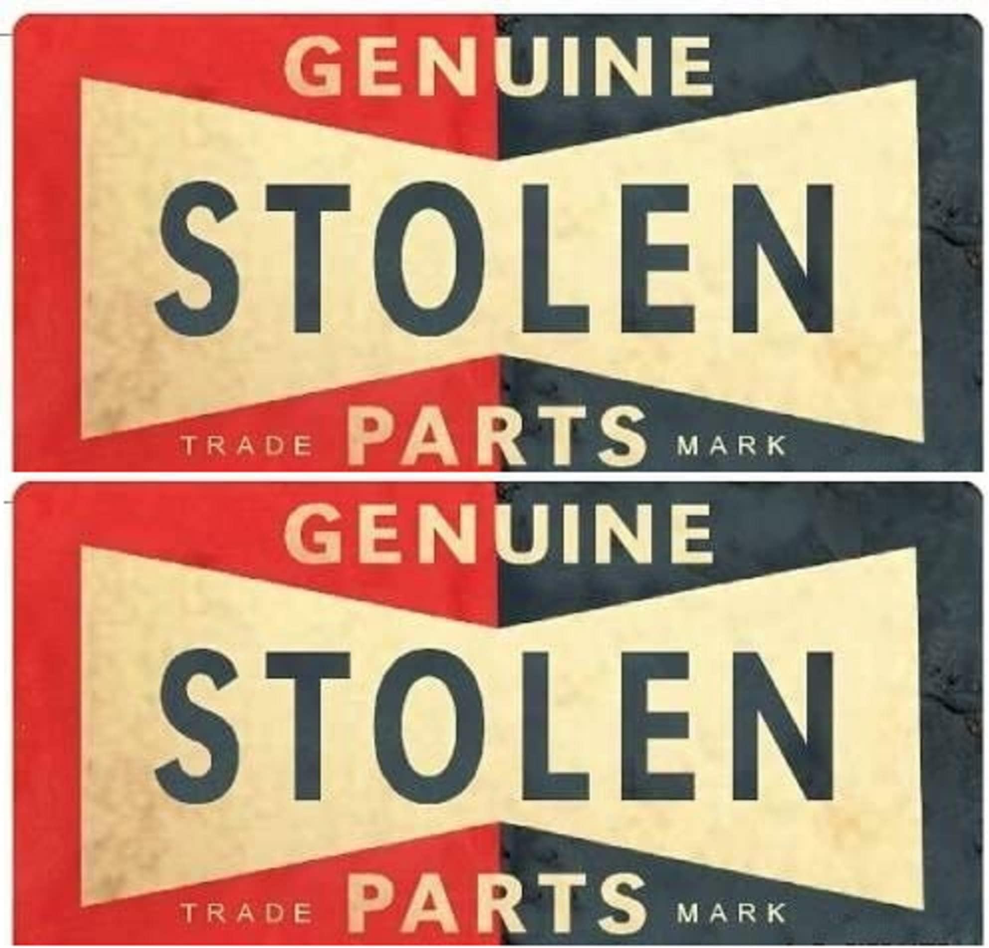 Genuine Stolen Parts Decal 5x3.5 Inch - American Made Vinyl Sticker With 3 Year Outdoor Warranty