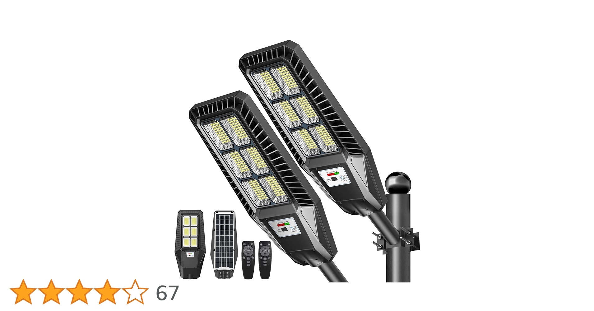 Amazon.co.jp: Qifeiyax LEDソーラー街灯 屋外 ソーラーライト