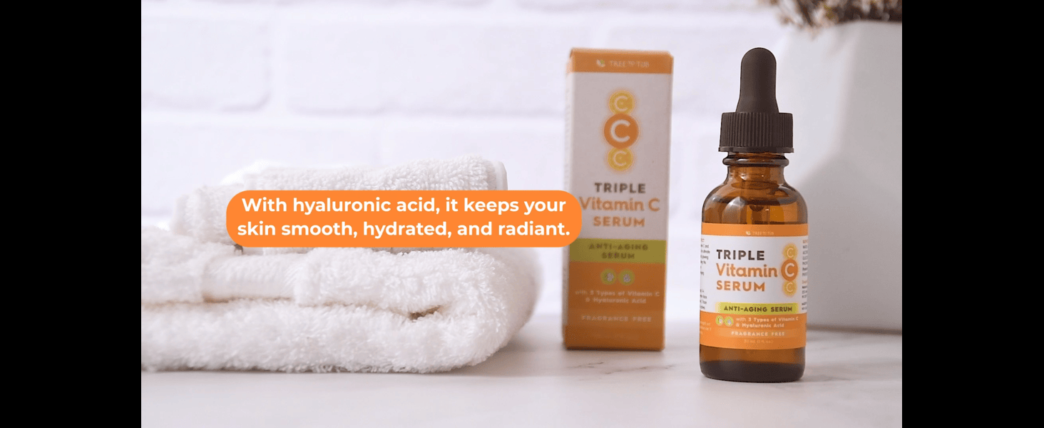 Amazon.com: Tree To Tub Triple Vitamin C Face Serum, Hyaluronic
