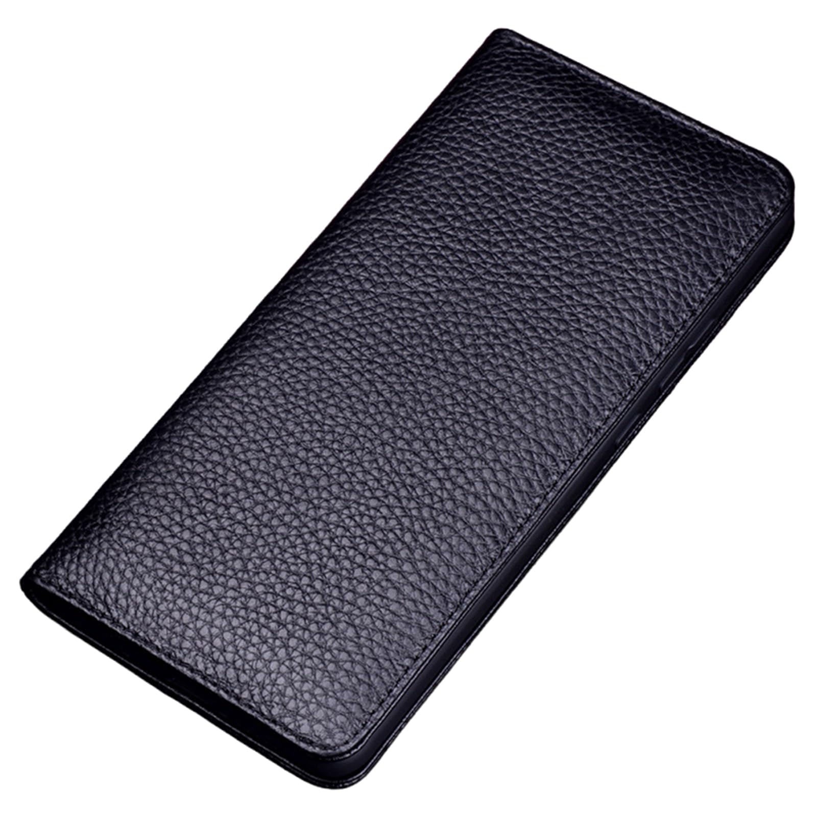 Etui z prawdziwej skóry do Huawei Pura 90 Pro Max / 90 Pro / 90, cienkie etui na telefon komórkowy z klapką z podszewką z mikrofibry, czarne, 90 Pro Max