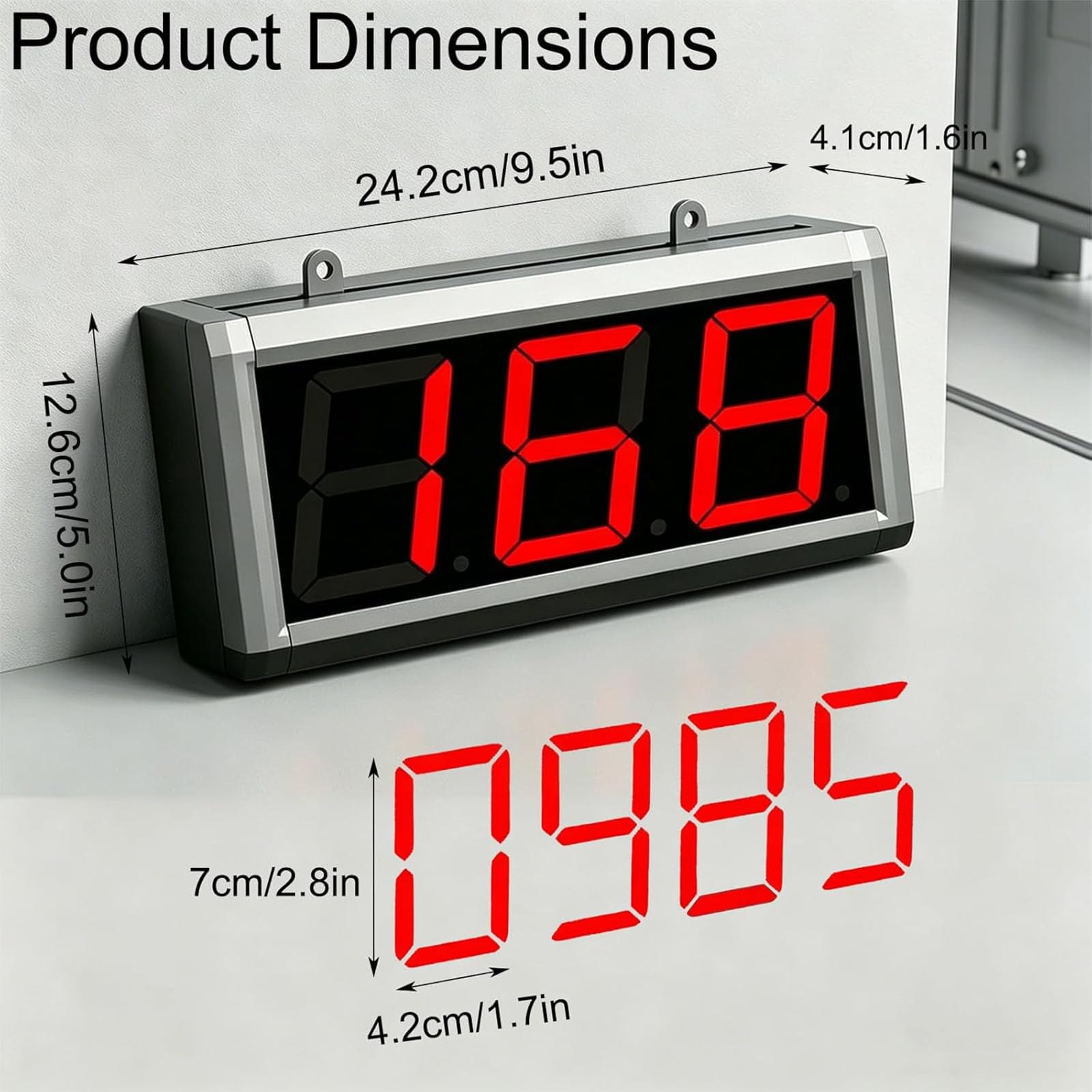 MObyat Contador Digital Industrial De 3 Dígitos, Contador Digital Led De 3 Pulgadas, Inducción Sin Contacto De 0 A 5 M, Memoria De Apagado, Conteo Automático hasta 999, para El Conteo De Cajas