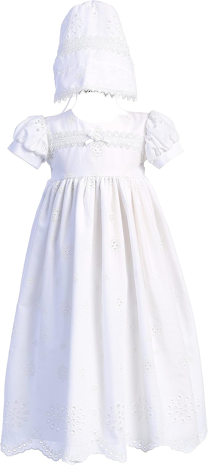 Made in USA - Baptism Dresses for Baby Girls, Christening Dresses for Baby Girl, Cotton Dress, Ropa de Bautizo Bebé Niña