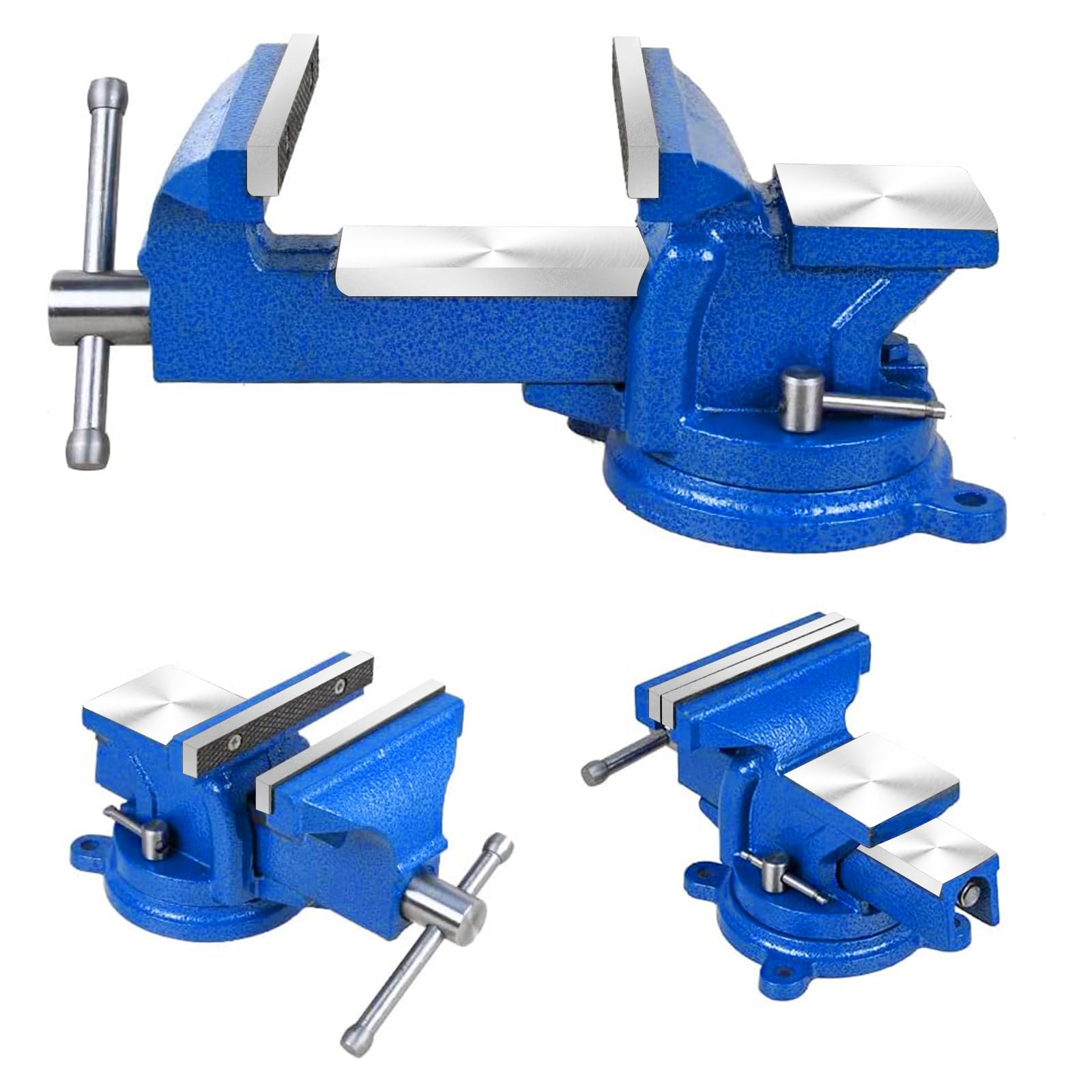 Morsa da banco resistente da 12,7 cm con base di bloccaggio a incudine girevole