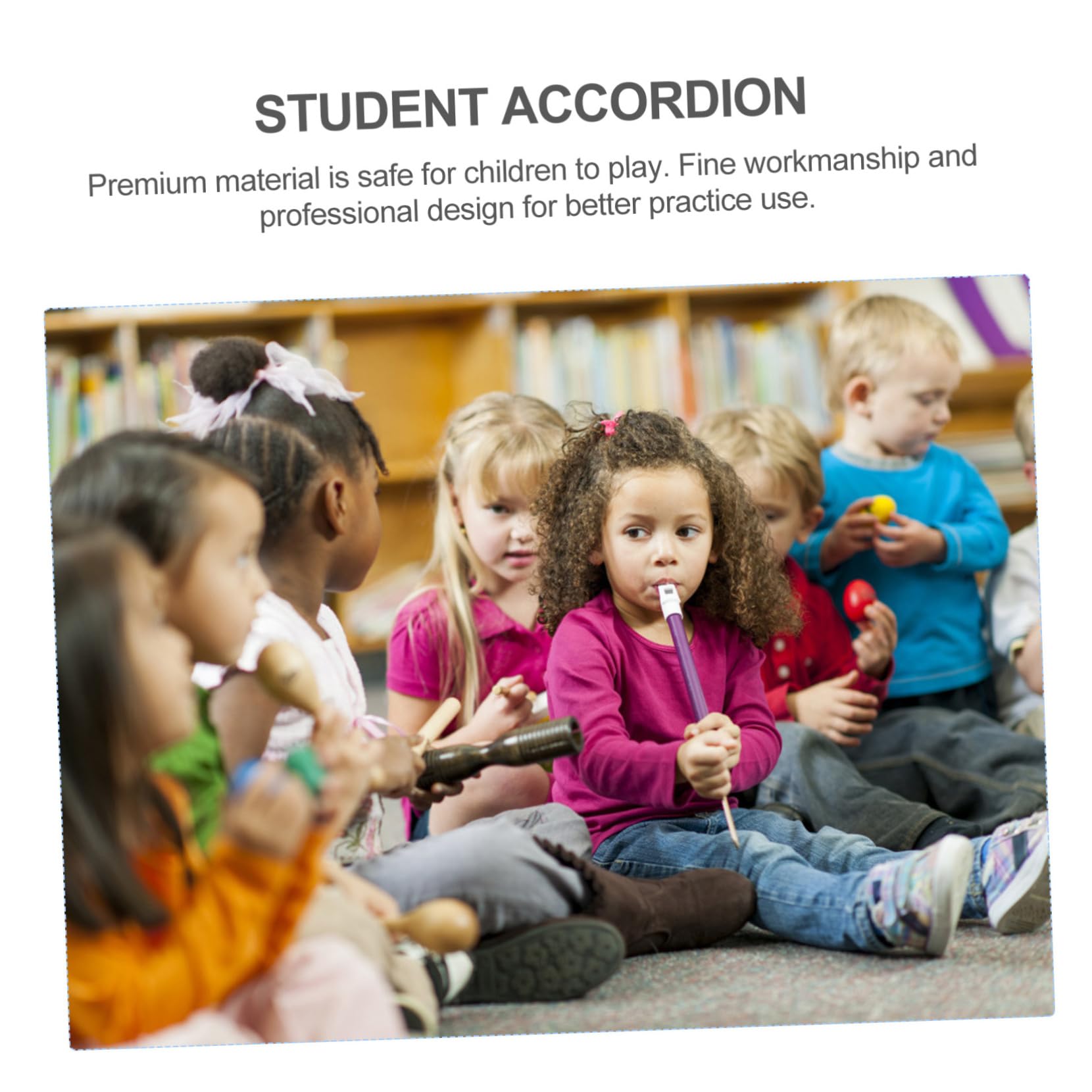 Yardwe Fisarmonica Mini per Ragazzo Ragazza Nero in Abs e Metallo Strumento Musicale Educativo per Pratica Musicale e Miglioramento Cognitivo Giocattolo Professionale