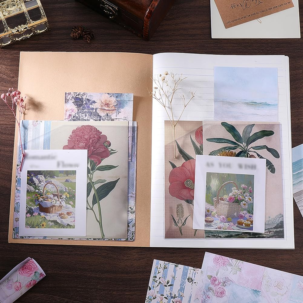 craspire 12 Stück Planer Taschenaufkleber Transparente Klebetaschen 6 x 6 Zoll PVC Kleine Quadratische Ecken Aufbewahrungstasche Für Tagebücher Reisetagebücher Scrapbooks Planer Fotokarten Büro