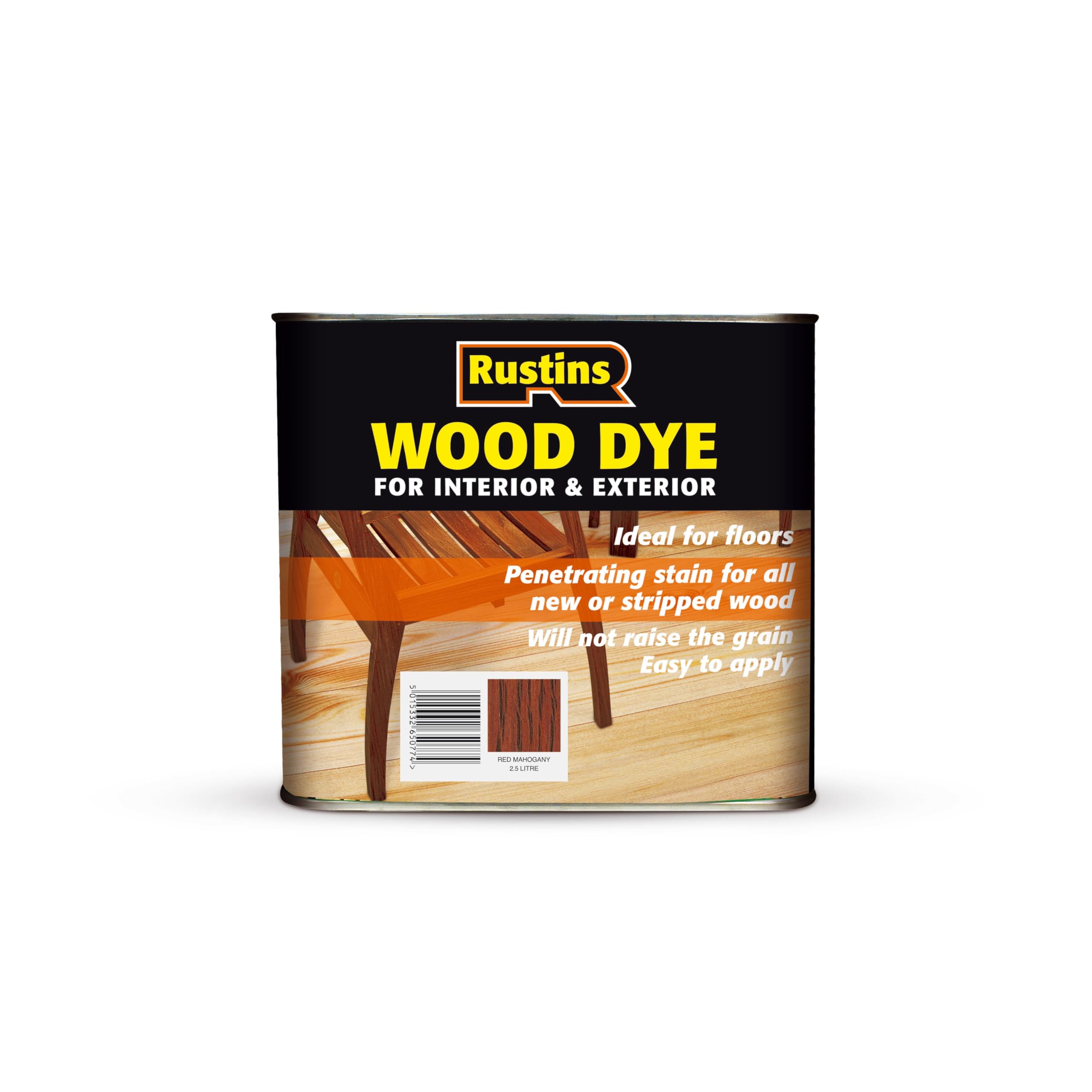 Rustins Wood Dye Antique Mahogany 2.5 Litre Red