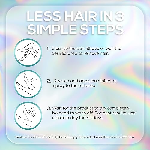 Miniatura 5 de Inhibidor del cabello 1.7 fl oz mejorado, espray para el crecimiento del cabello, inhibidor de depilación no irritante para cuerpo y cara, brazo,