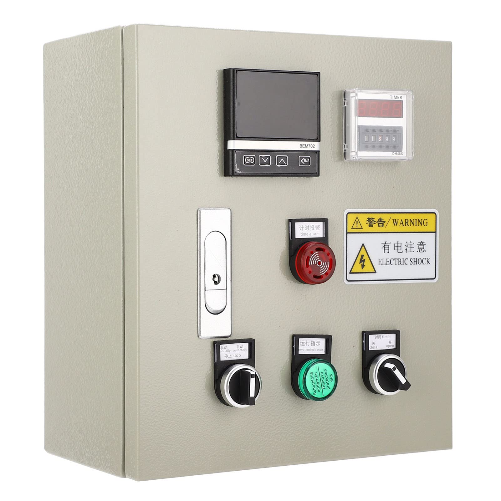 Omabeta Caja de Control de Temperatura Termostato Digital de 7,5 KW de Alta Precisión para Horno Infrarrojo Acero Inoxidable 0 a 400 ℃
