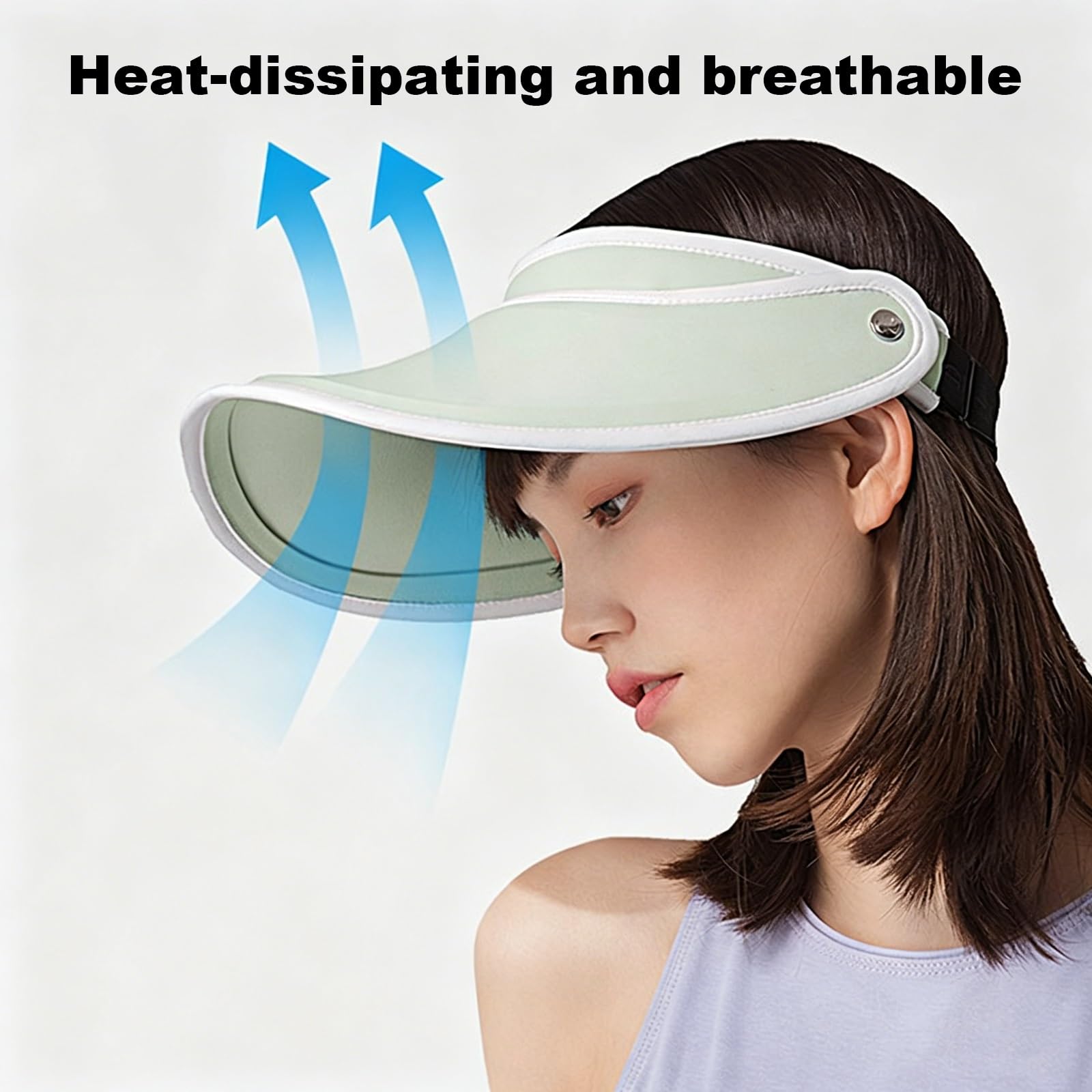 Visera Solar Transpirable Que Absorbe La Humedad, Visera Deportiva for Mujer, Ajuste Ligero y Ajustable