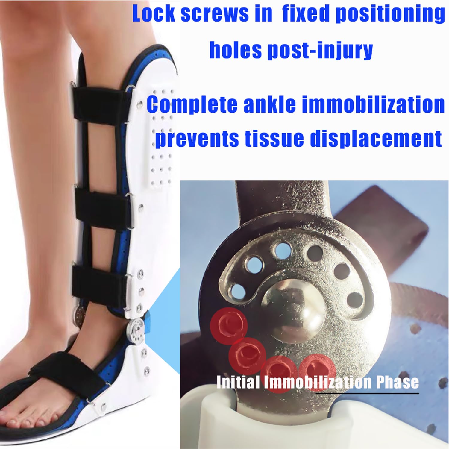 Walking Boot - Orthopedic Medical Walker Cast for Broken Toe Injuries, Sprained Ankles, Metatarsal Stress, Post-Op Support Right Foot Fracture Shoe Fits Men and Women