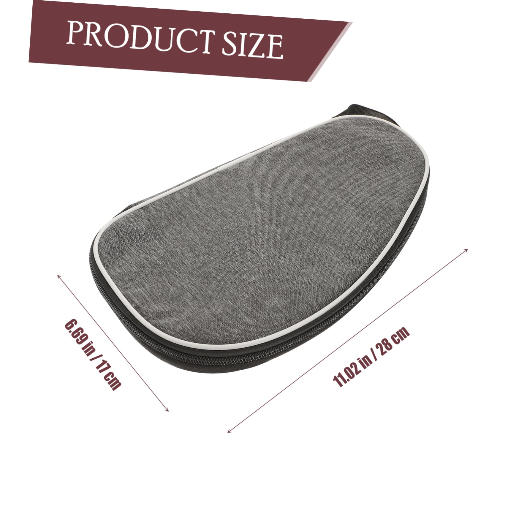 CORHAD Portable Table Tennis Bat Bag Professional Racket Shaped Storage Case for Resistant Design for Pong Rackets and Accessories Grey