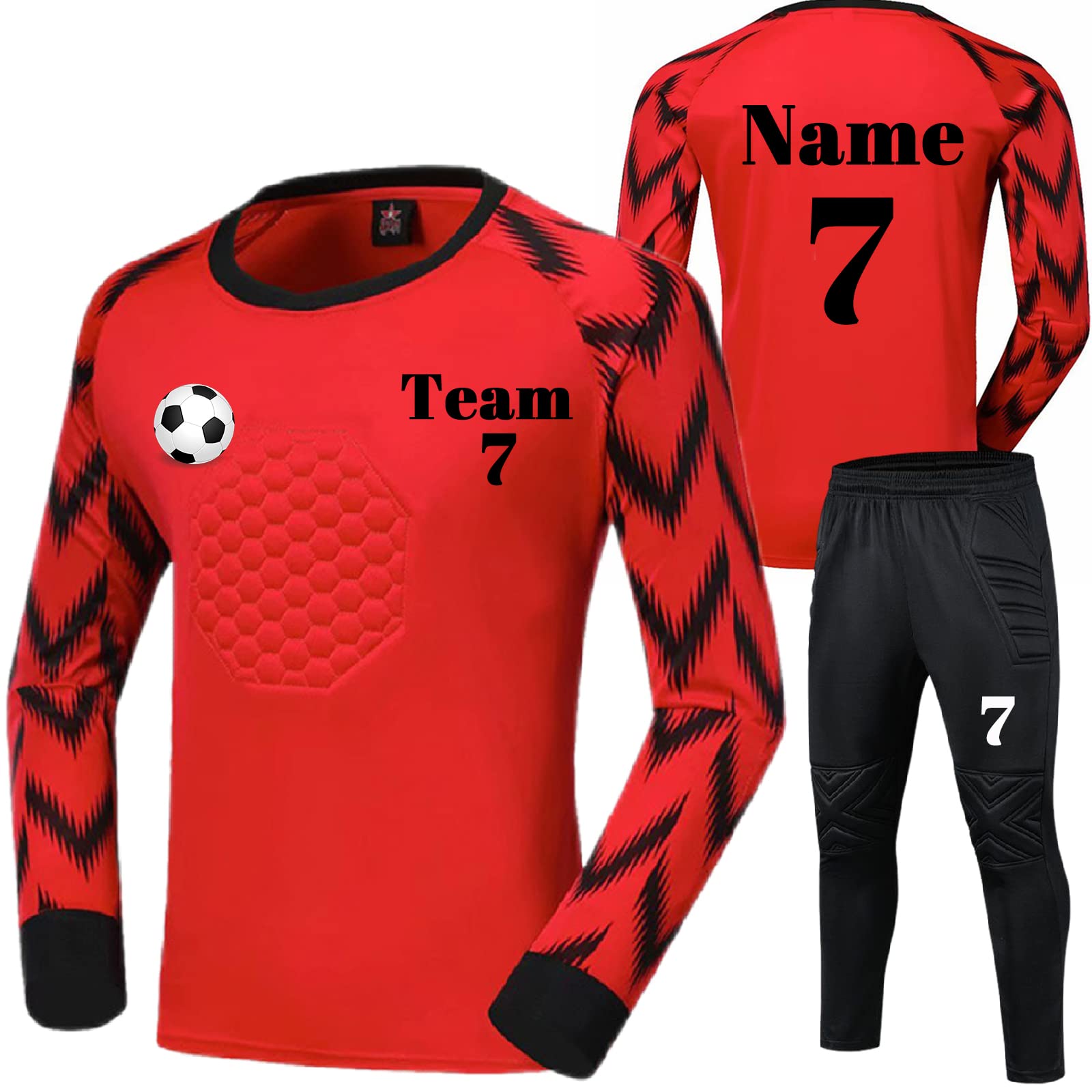 Torwarttrikot Kinder Männer Jungen Personalisierte Torwart Trikots Set Jeder Name Nummer Team Logo Fußballtrikot Geschenk
