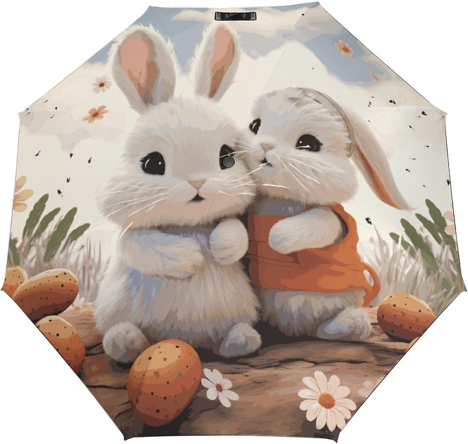 Windproof Travel Umbrella Bunny Hug Folding Small Sun Umbrella Lightweight Small And Compact Suit for Pocket