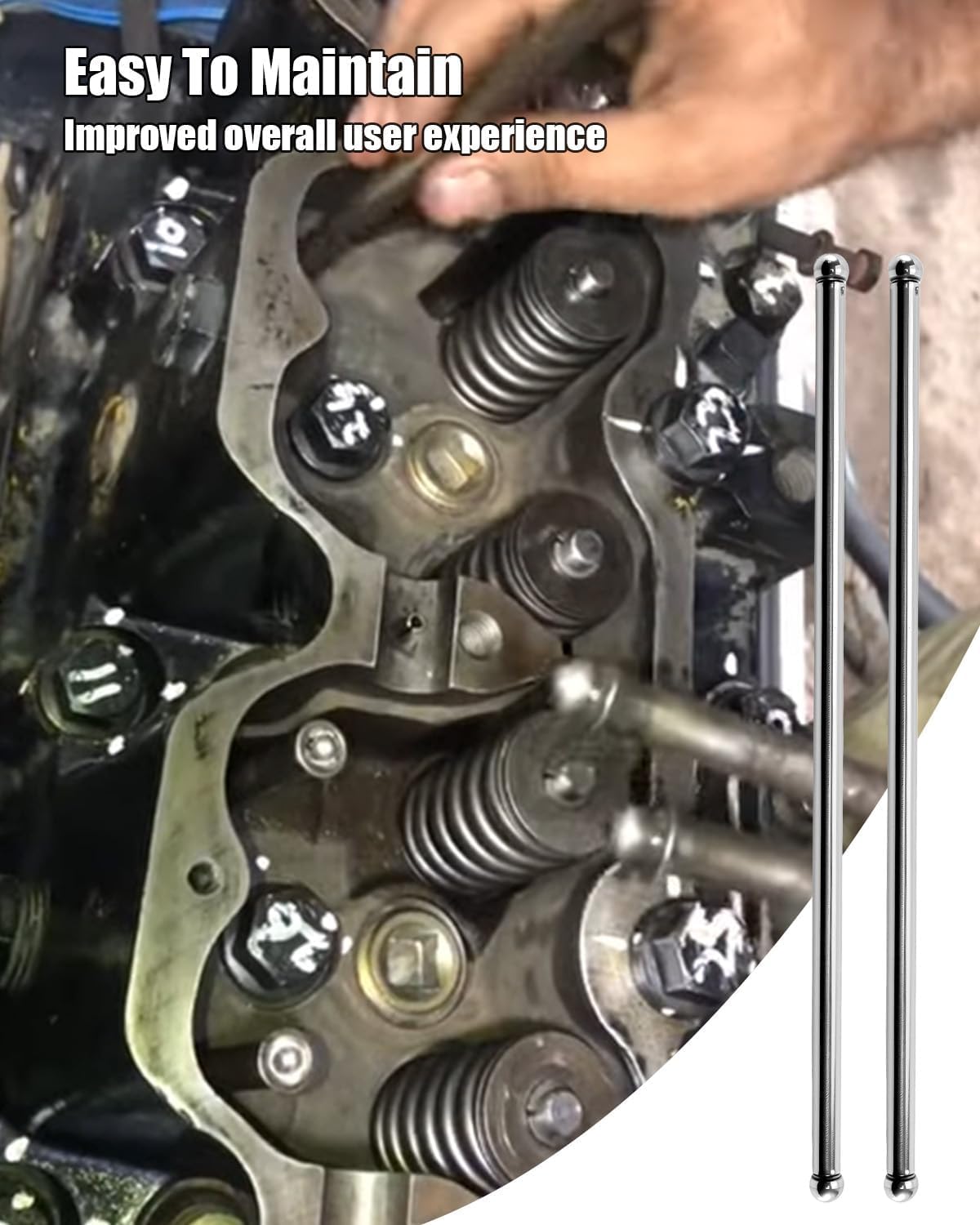 Engine Push Rods Diameter Fit for Predator 212 Hemi Honda GX200 196cc Clones & Most Small Racing Engines, 2Pcs