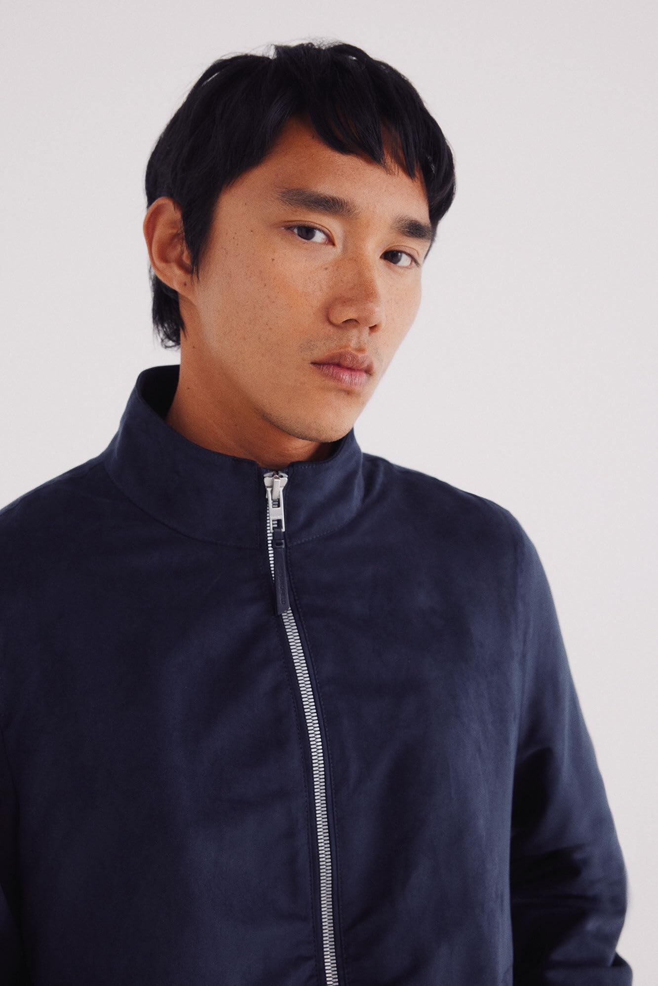 SPRINGFIELD Suede Funnel With Zip Closure, Inside Pocket And Cuffs, Bottom And Inside Collar In Elastic Knit Chaqueta De Ante Hombre