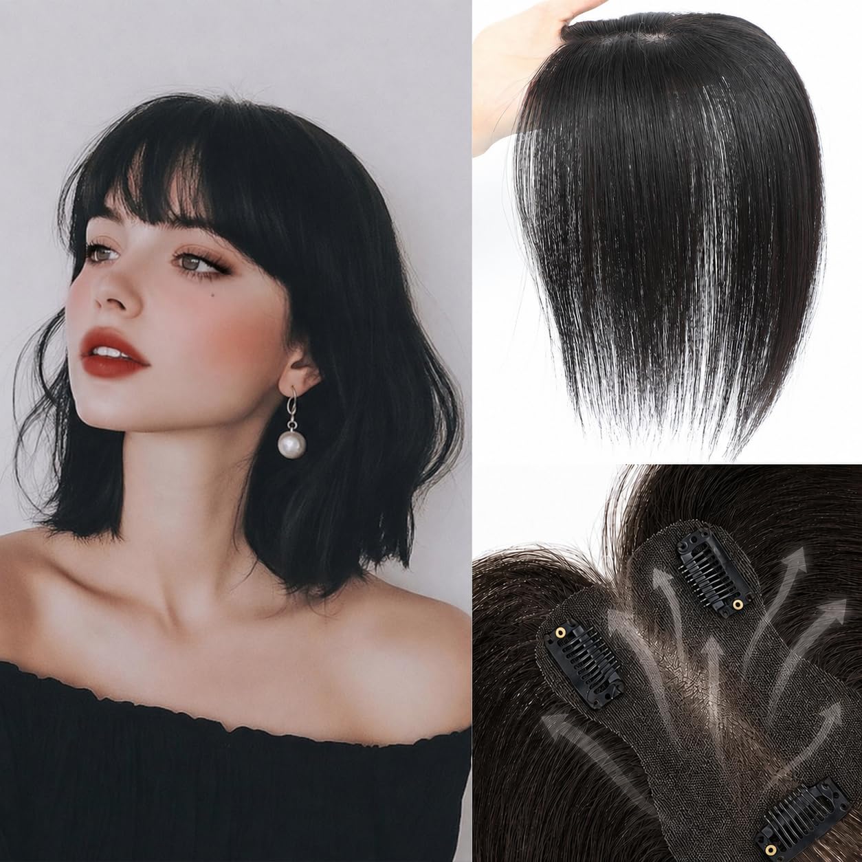 Hair Toppers for Women Real Human Hair with Thinning Hair Topper HairPieces