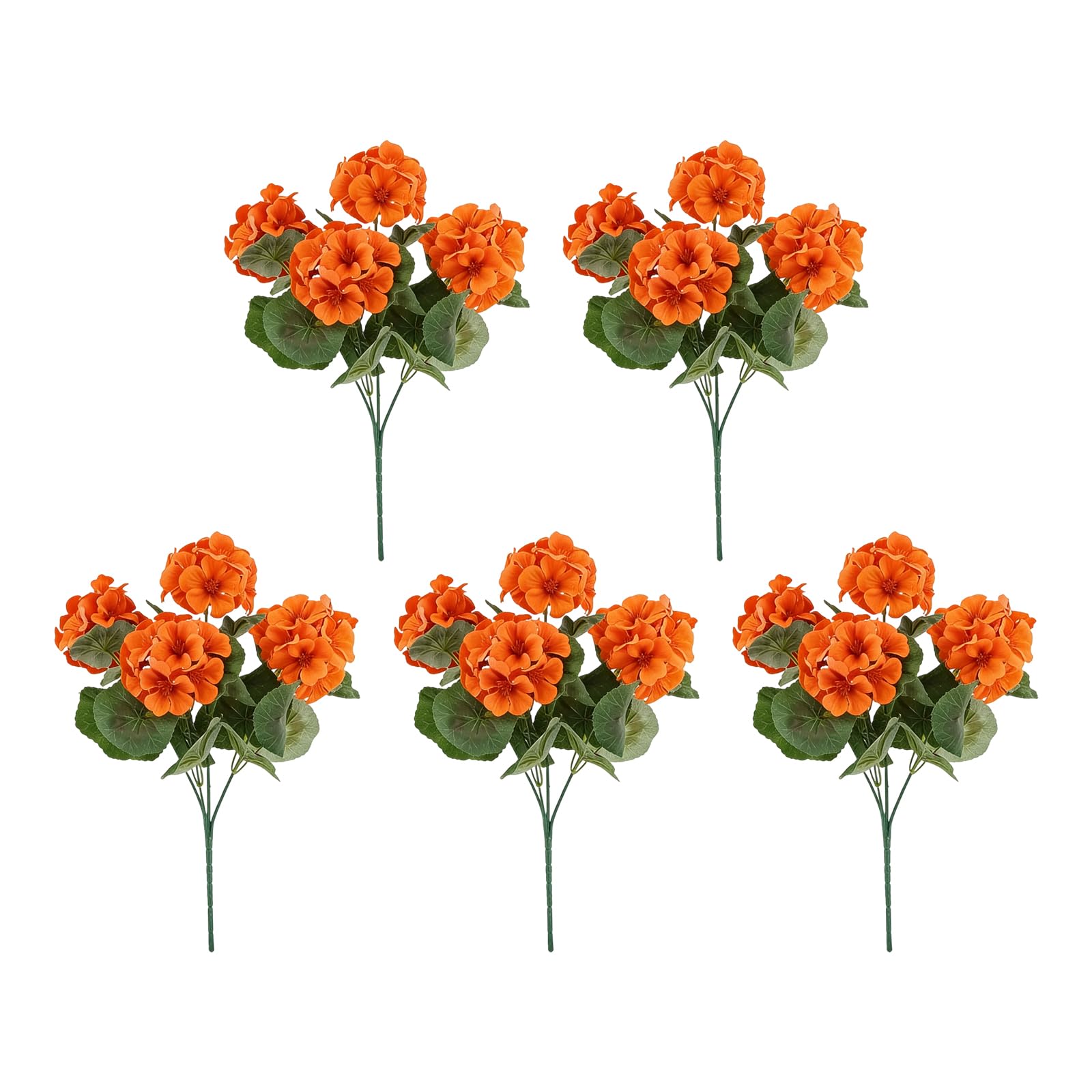Meiliyizu 5 / 8Pcs Realistic Simulation Silk Geranium Flower Fade Resistant Artificial Crabapple Flower for Wedding Tabletop Display Realistic Silk Blooms