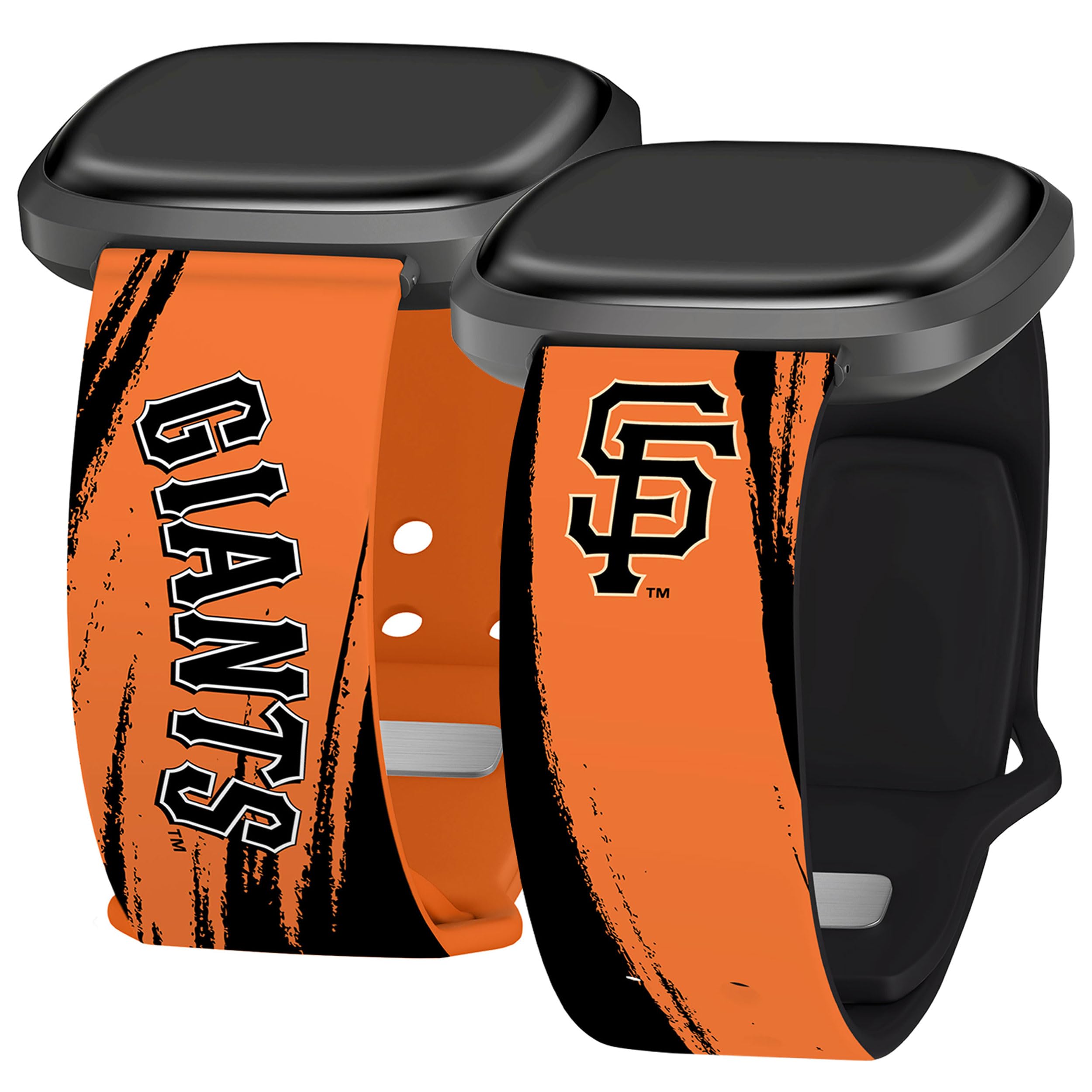 Game Time San Francisco Giants Paint Stripe HD Watch Band Compatible with Fitbit Versa 3 & Sense 1 (20mm Long)