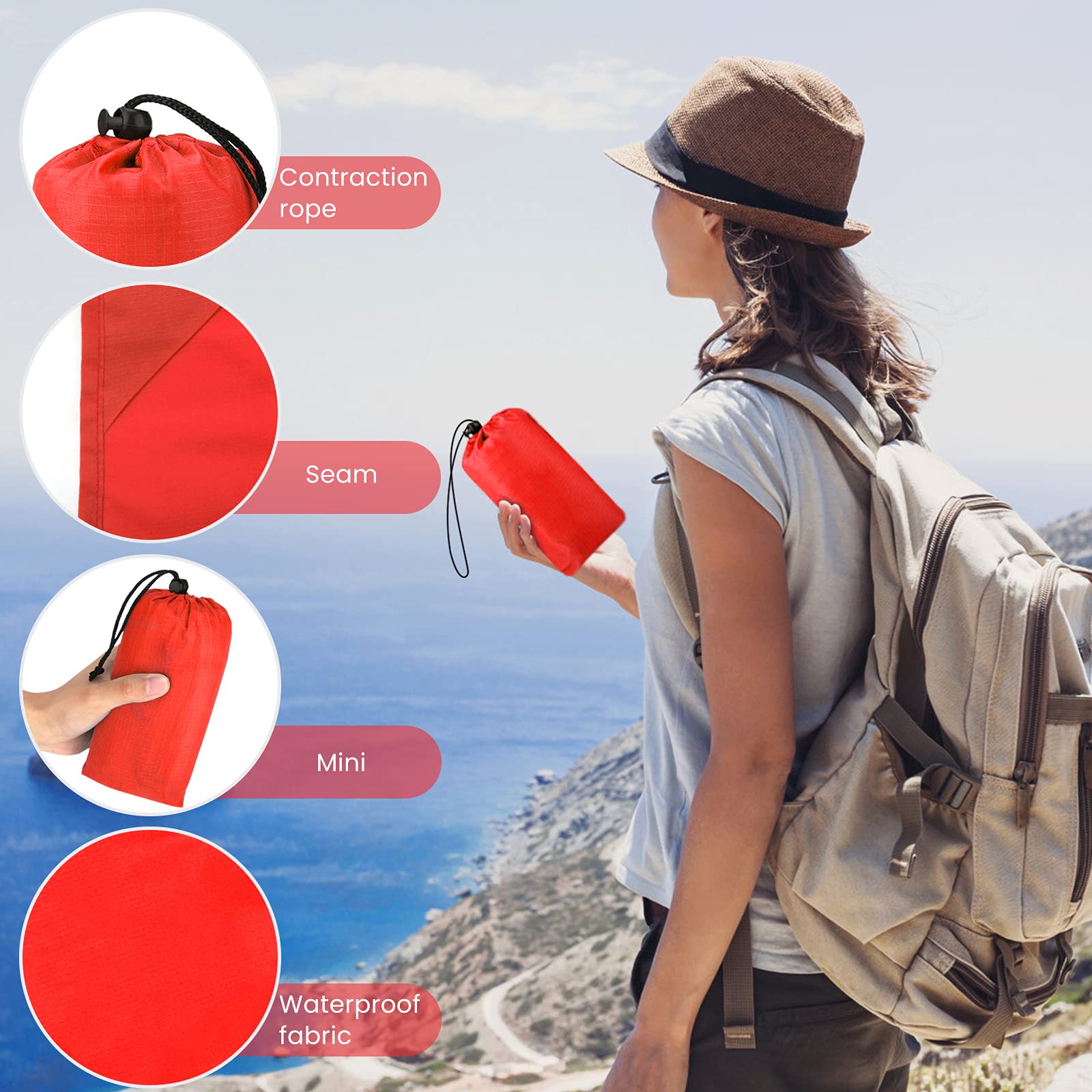 Tappetino Da Picnico Impermeabile 140x200cm - Coperta Spiaggia Multiuso Per Escursioni, Campeggio E Giornate Al Parco - Foto 12