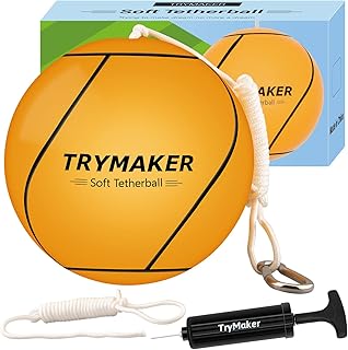 Trymaker Tetherball, Tether Balls and Rope Set, Replacement Tetherball for Adults Backyard Outdoors