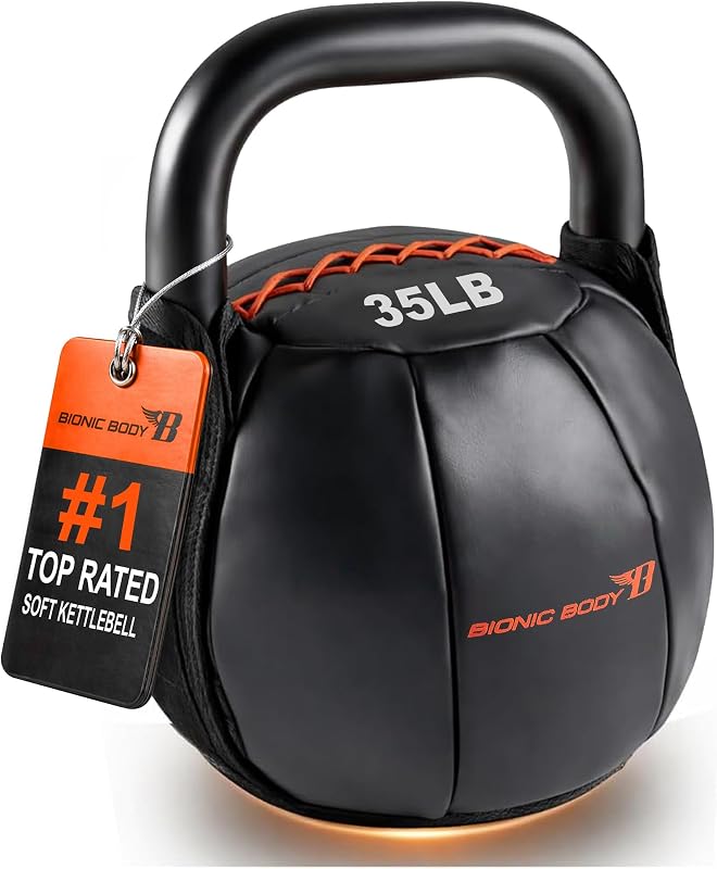 Bionic Body de Kim Lyons Pesa rusa suave con mango | Peso suave para entrenamiento de fuerza, acondicionamiento, entrenamiento central y de cuerpo completo | Agarre ergonómico | Gimnasio en casa, entrenamiento cruzado, HIIT y equipos de fitness funcional