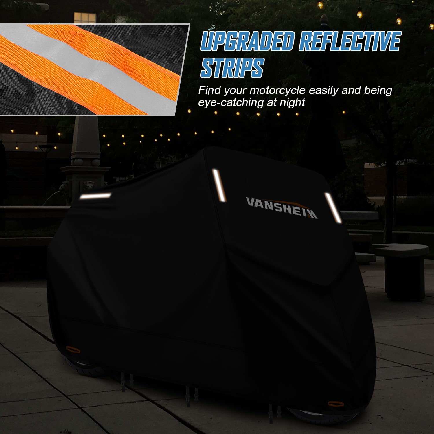 Bâche De Protection Moto XXL Imperméable 420D - Résiste Aux UV, Pluie, Poussière - Taille 245x105x125 Cm - Avec Sac De Rangement - 3