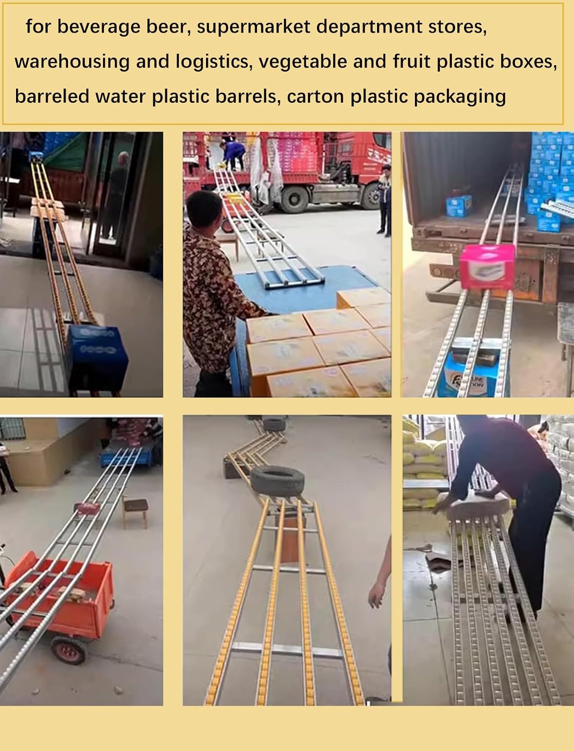 Stainless Steel Unloading Pulley with ABS Wheels - Portable Roller Conveyor Belt Table for Warehouse & Industry, 50x500cm (20x197in) - Efficient Flow Rack System