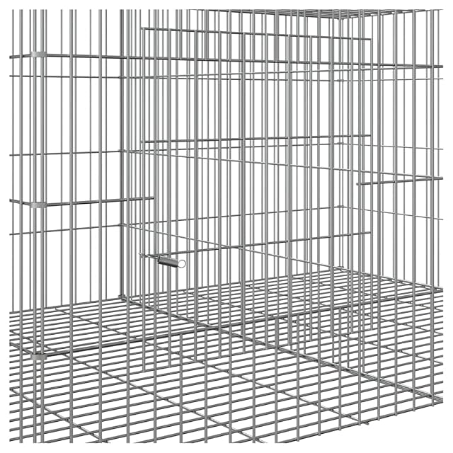 Foto 4 de 7 de vidaXL Jaula para Conejos 2 Paneles Hierro galvanizado 110x79x54 cm