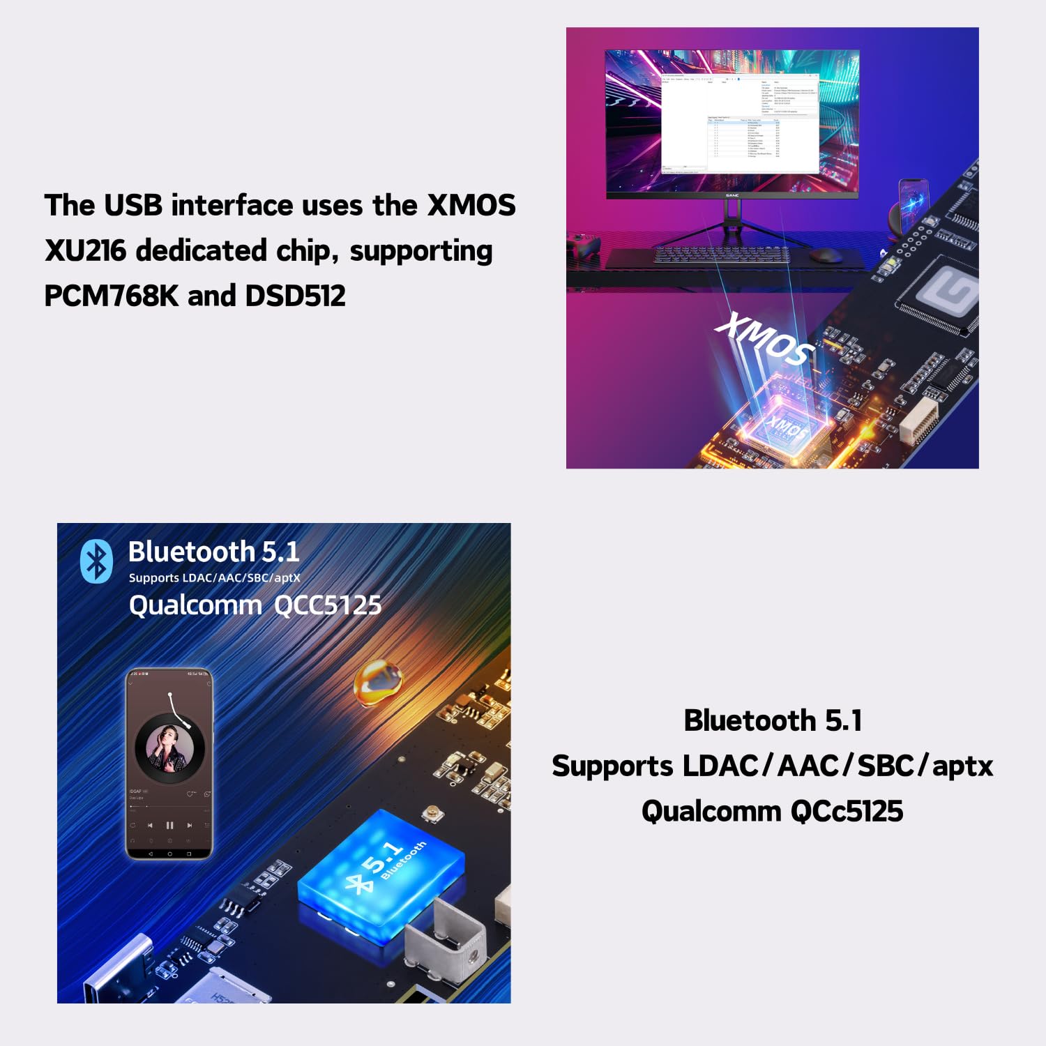 Gustard DAC-R26II Remote Control with buttons for Menu, Standby, Directional Pad, Back, Volume, DAC, AMP, Stream
