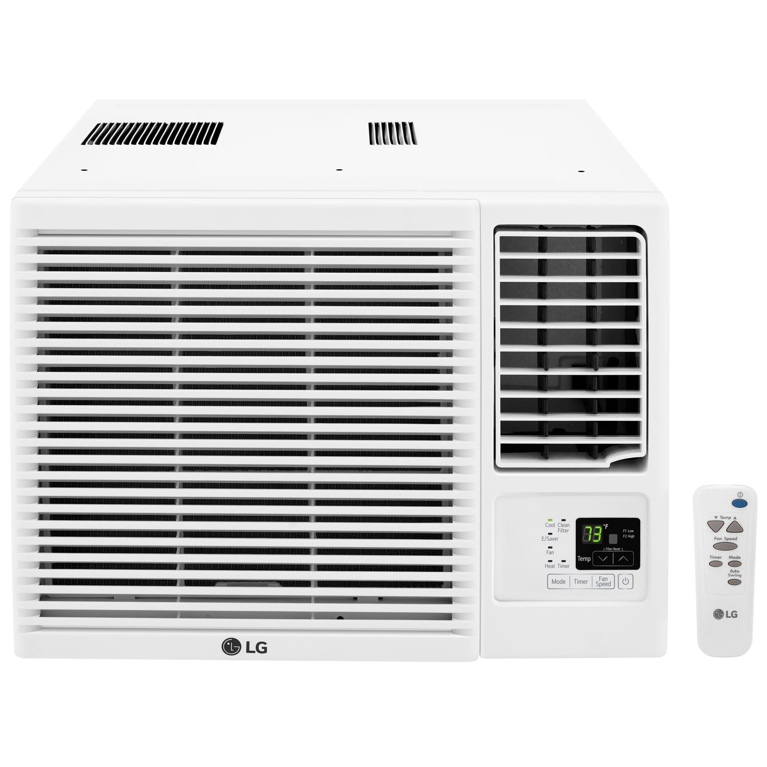 18,000 BTU Window Air Conditioner with Heat, 230/208V, Cools 1,000 Sq.Ft. for Bedroom, Living Room, Basement, Apartment, with Remote, 2 Speeds, 24-Hour Timer, White