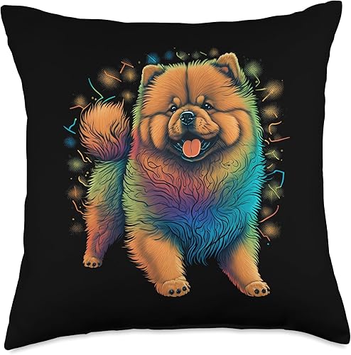 Cute Dog Chow Lover - Almohada de 18 x 18 pulgadas, multicolor