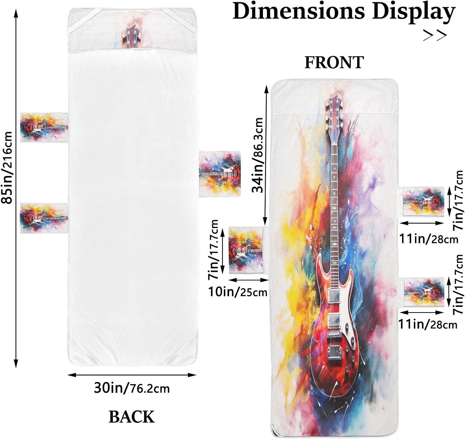 FRMG Guitar Patio Chaise Lounge Covers Beach Chair Cover Beach Chair towel lounge chair towel cover 2013361a