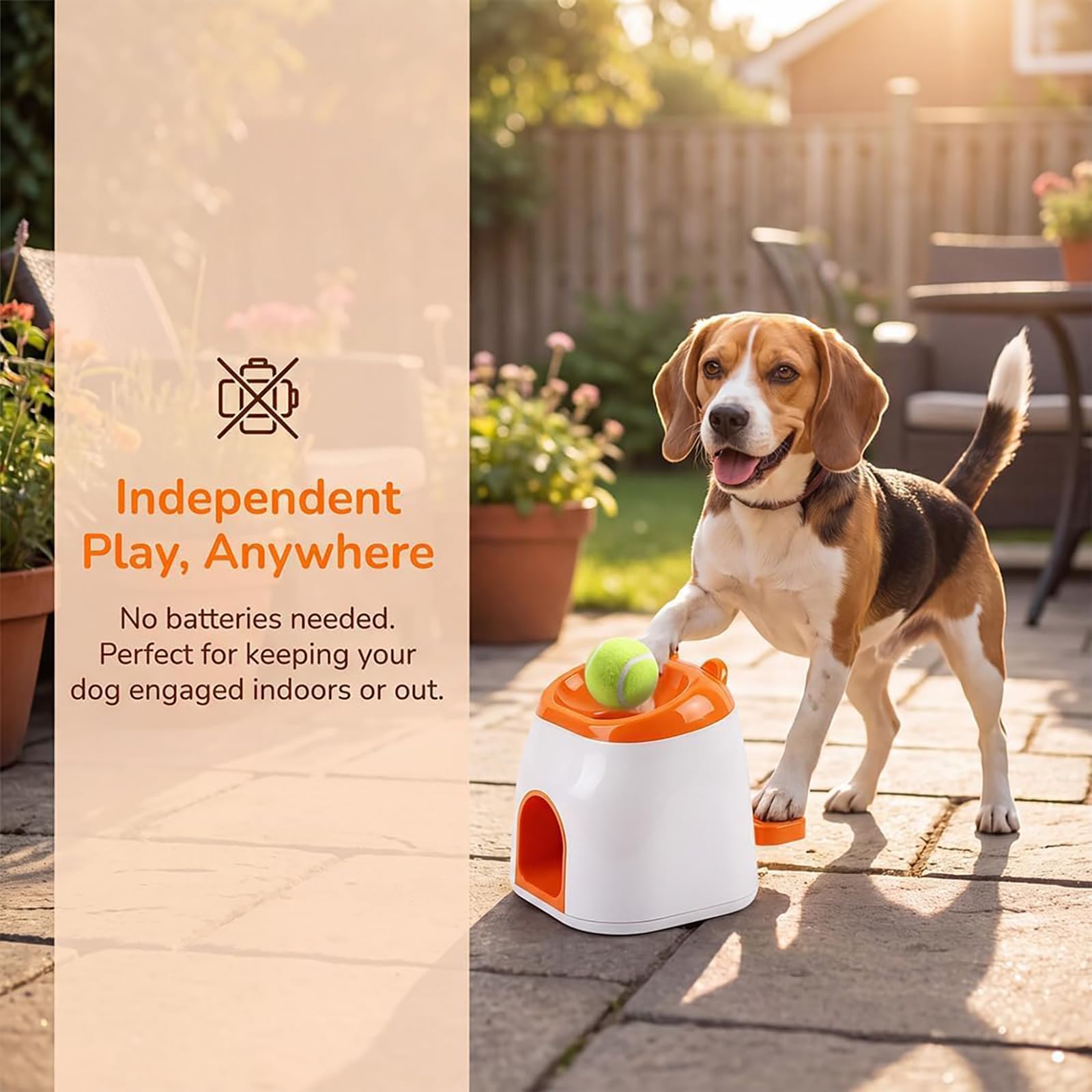 Lanzador de Pelotas para Perros, Máquina Lanzadora de Pelotas para Perros con Dispensador de Golosinas, Incluye 1 Pelota, Máquina de Búsqueda Interactiva para Interiores, Exteriores, Patio Trasero