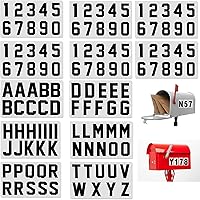 Vista 12 de 120 calcomanías reflectantes de números y letras para buzón, 2 pulgadas, autoadhesivas con letras mayúsculas, calcomanías digitales reflectantes