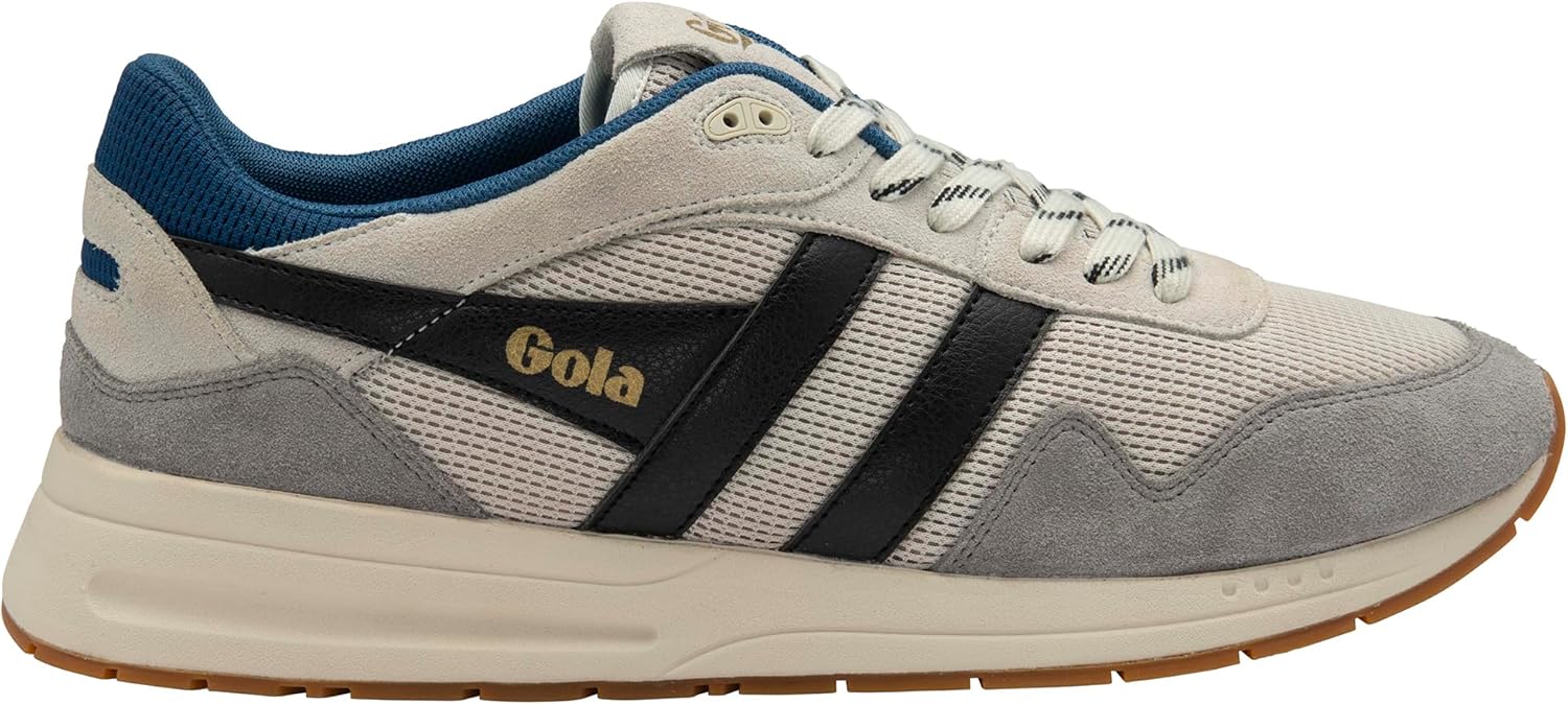 Gola, Men's, Delta, Off White/Cement/Black, 9.5, Medium