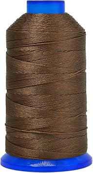 Selric [600Yards / 26 Colors Available] Tex 270 Bonded Nylon Thread for Leather Sewing 840D/3 T270#277 Heavy Duty Upholstery Thread for Leather and Other Heavy FabricCoffee