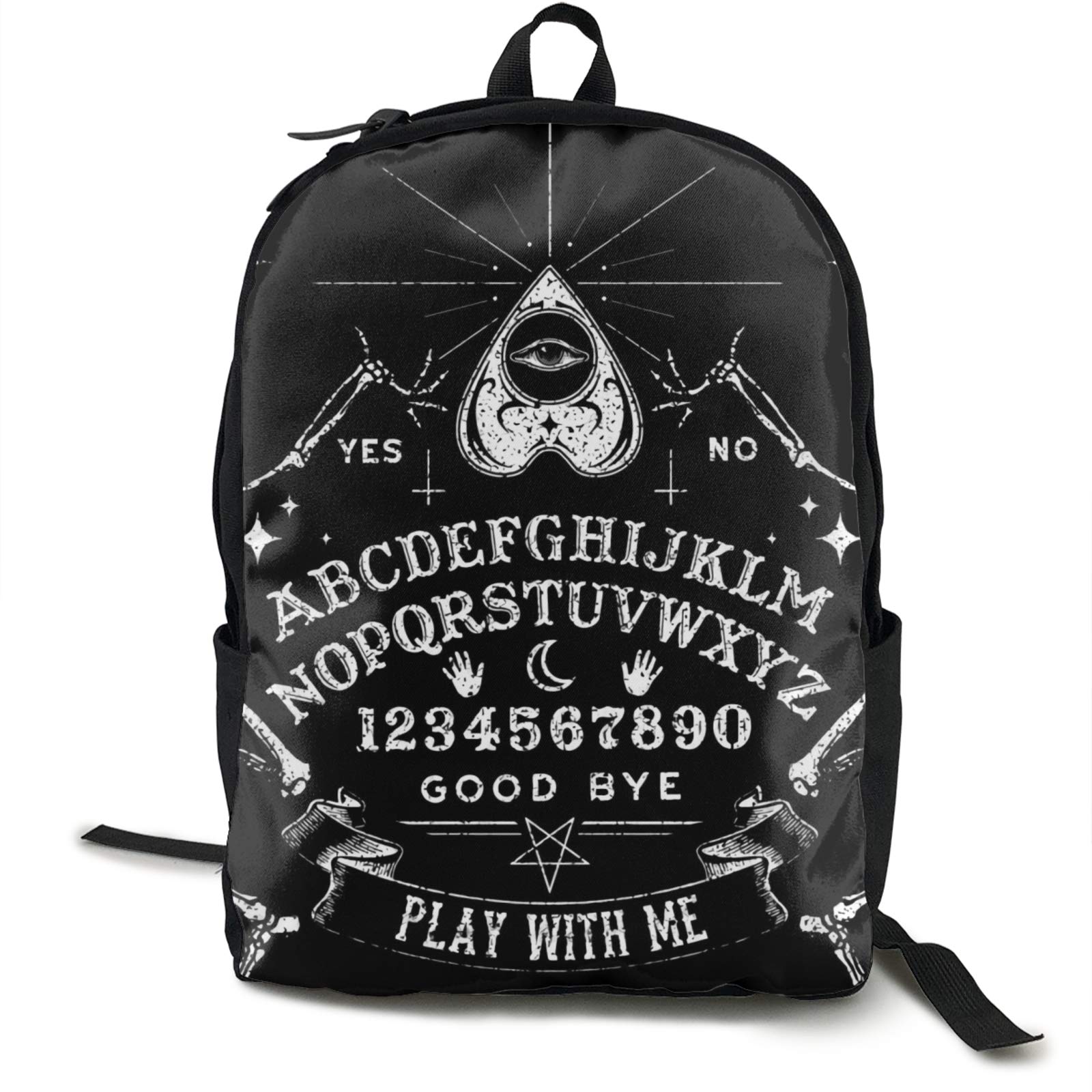 Basic Laptop Backpack Stylish Bookbag Durable Vintage Skeleton Magic Board Black Laptop Backpack with Padded Straps for High School College Gift