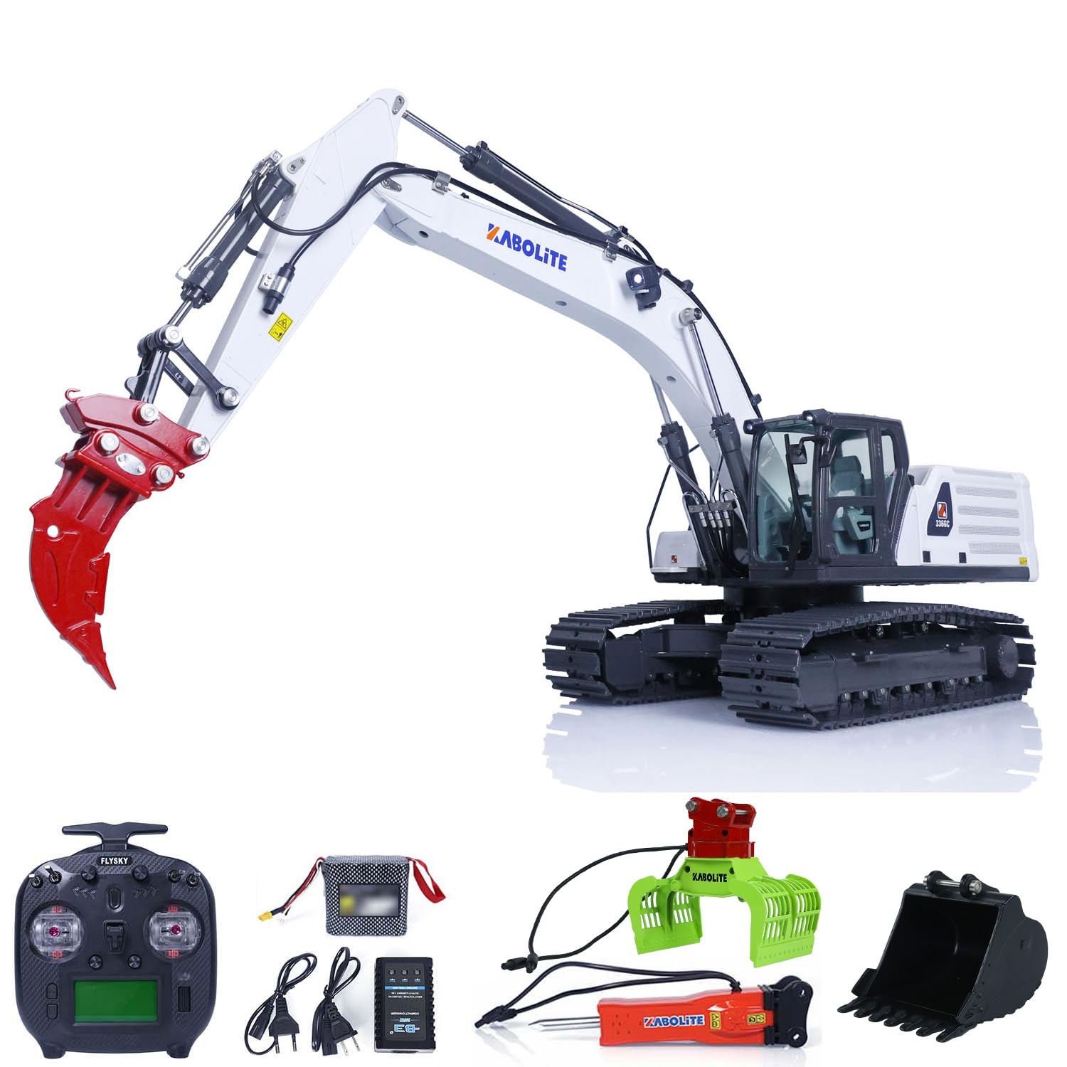 Kabolite K961S 1/18 RC Pelle hydraulique HUINA Version améliorée K336GC Digger