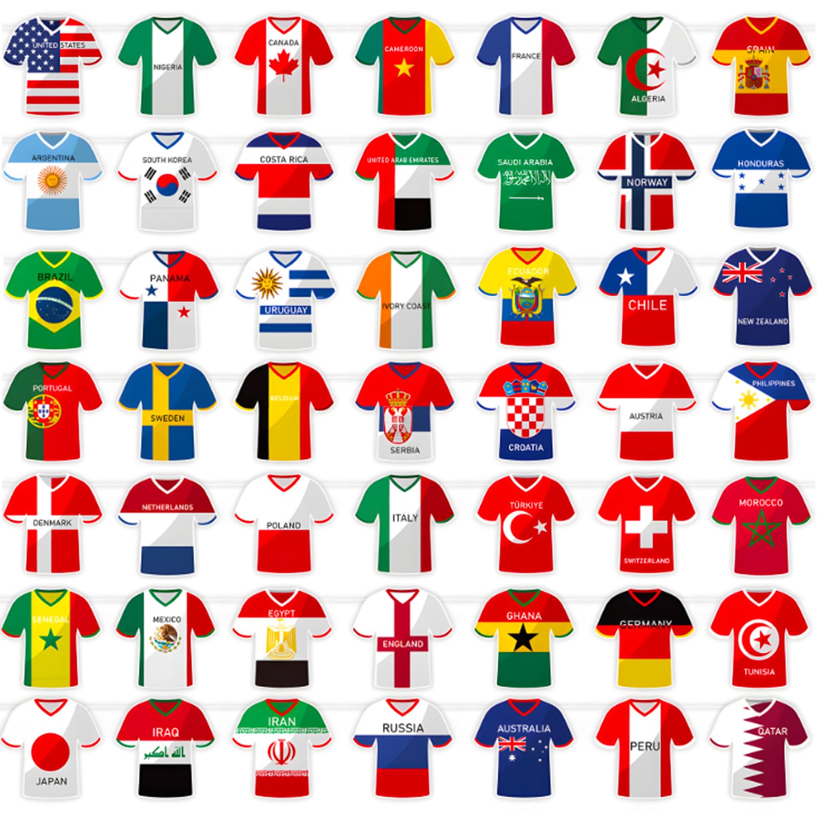 World Cup Bunting 2026, Football World Cup Decorations, 49-Piece International Flags Collection for Sports Events and Home Display, Vibrant Colours and Durable Materials