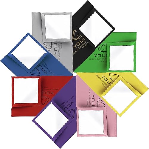 Miniatura 9 de Paquete de 2 paños de limpieza de joyas de tamaño profesional y paño de pulido de plata, paño de pulido de joyas de 11 x 14 pulgadas para plata de